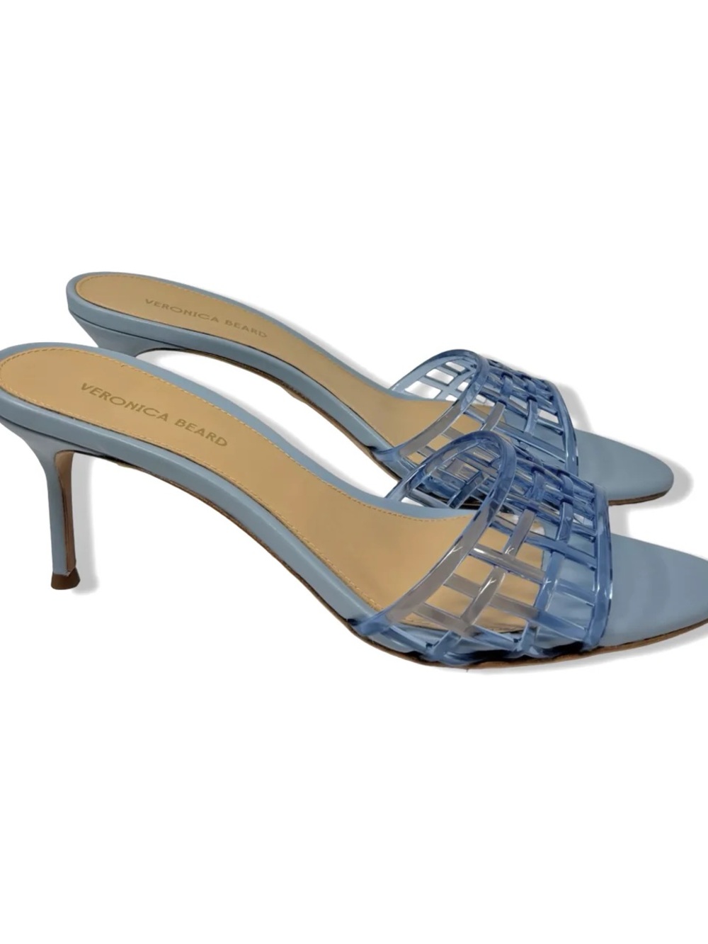 Veronica Beard Powder Blue Tia Heeled Jelly Sandal size 9M NWOT - Picture 2 of 4